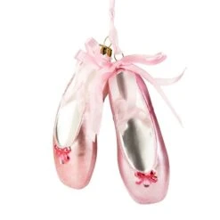 Northlight 4.5-in Pink Ballet Slippers Glass Christmas Ornament