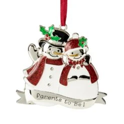Northlight 3.5-in Snow Couple Parents To Be Christmas Ornament