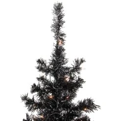 Northlight 6-ft Pre-Lit Black Artificial Tinsel Christmas Tree Clear Lights -Northlight Sales Store 331054369 AlternateImage3