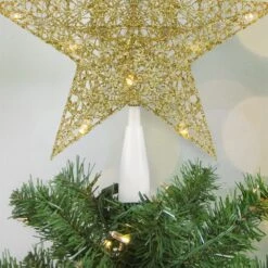 Northlight 10-in LED Gold Glittered Star Christmas Tree Topper -Northlight Sales Store 331054385 AlternateImage2