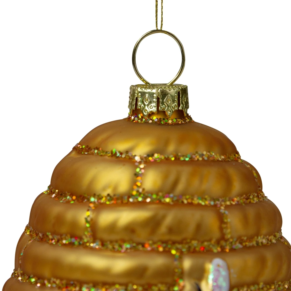 Northlight 3.5-in Gold Holiday Collections Glass Beehive Christmas Ornament 6 Northlight 3.5-in Gold Holiday Collections Glass Beehive Christmas Ornament - Image 4