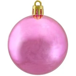 Northlight 60-Piece Bubblegum Pink Shatterproof Shiny Christmas Ball Ornaments -Northlight Sales Store 331054430 AlternateImage2