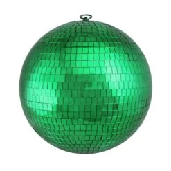 Northlight 12-in Green Mirrored Glass Disco Christmas Ball Ornament