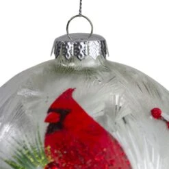Northlight 4.5-in Red Cardinals And Pine Cones Glass Christmas Ornament -Northlight Sales Store 331054450 AlternateImage2