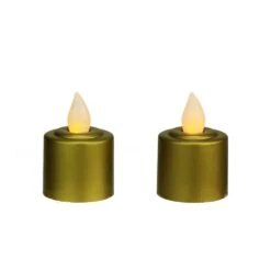 Northlight Gold/Amber Lighted Christmas Votive Candles - Pack Of 2