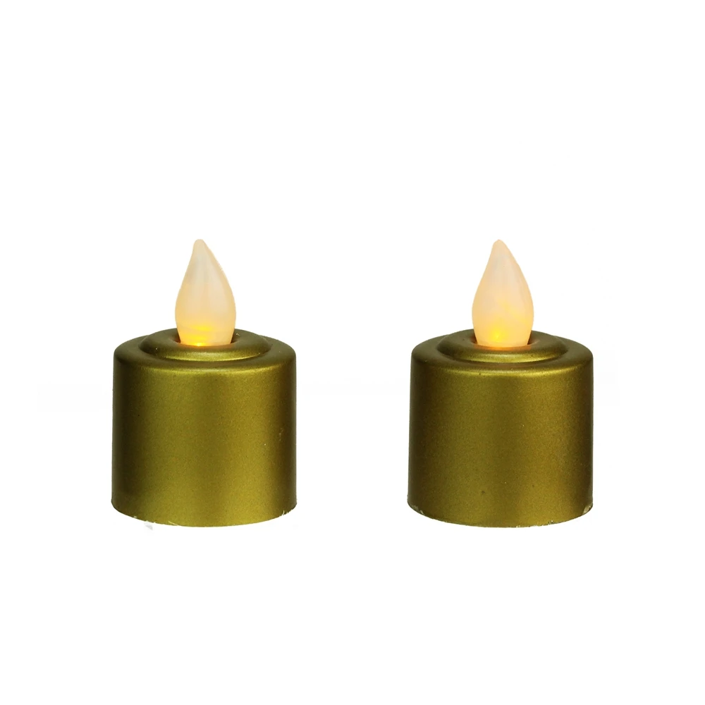 Northlight Gold/Amber Lighted Christmas Votive Candles - Pack Of 2 2 Northlight Gold/Amber Lighted Christmas Votive Candles - Pack Of 2