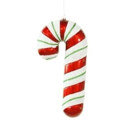 Northlight 22-in Shatterproof Candy Cane With Green Glitter Commercial Christmas Ornament