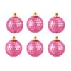 Northlight 2.75-in Bubblegum Pink Mirrored Glass Disco Ball Christmas Ornaments - 6-Piece -Northlight Sales Store 331054502 MainImage 001 l