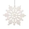 Northlight 24-Piece White Glitter Snowflake Christmas Ornaments