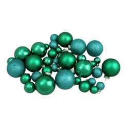 Northlight 40-Piece Green 2-Finish Multiple Size Glass Ball Christmas Ornaments -Northlight Sales Store 331054525 AlternateImage2
