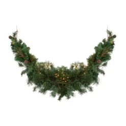 Northlight 72-in Pre-Lit Country Mixed Pine Artificial Christmas Swag - Clear Lights