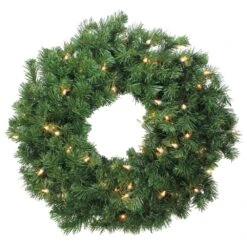 Northlight 24-in Pre-Lit Windsor Pine Artificial Christmas Wreath