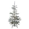 Northlight 6.5-ft Pre-Lit Flocked Slim Nordmann Fir Artificial Christmas Tree