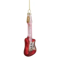 Northlight 5.25-in Red And Silver Glass Bass Guitar Christmas Ornament -Northlight Sales Store 331054580 AlternateImage2