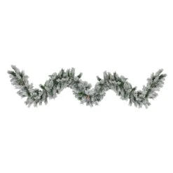 Northlight 9-ft X 10-in Flocked Pine With Pine Cones Artificial Christmas Garland