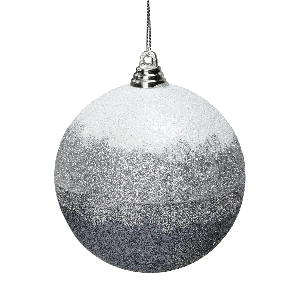 Northlight 2.75-in Grey, Silver And White Glitter Ombre Shatterproof Christmas Ball Ornament 3 Northlight 2.75-in Grey, Silver And White Glitter Ombre Shatterproof Christmas Ball Ornament
