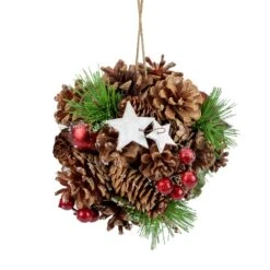 Northlight 6-in Pine Cones Stars And Balls Hanging Christmas Ornament