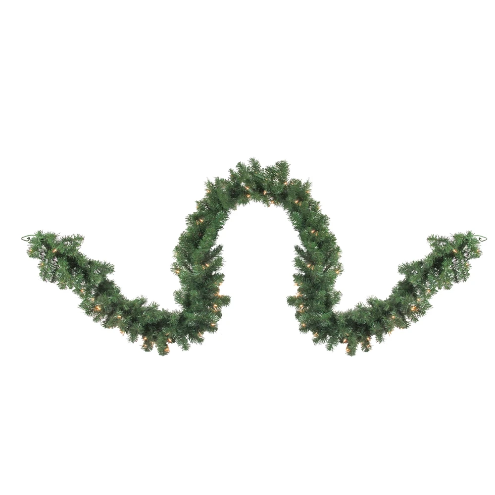 Northlight 9-ft X 18-in Pre-Lit Deluxe Windsor Green Pine Christmas Garland - Clear Lights 3 Northlight 9-ft X 18-in Pre-Lit Deluxe Windsor Green Pine Christmas Garland - Clear Lights