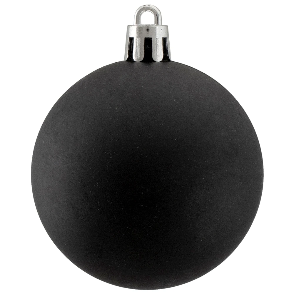 Northlight 2.5-in 60-Piece Jet Black Shatterproof Matte Christmas Ball Ornaments 5 Northlight 2.5-in 60-Piece Jet Black Shatterproof Matte Christmas Ball Ornaments - Image 3