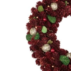 Northlight 12-in Red Pine Cone And Berry Artificial Christmas Wreath 7 Northlight 12-in Red Pine Cone And Berry Artificial Christmas Wreath -Northlight Sales Store 331054680 AlternateImage2