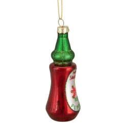 Northlight 4-in Red And Green Glass Bottle Of Hot Sauce Christmas Ornament -Northlight Sales Store 331054685 AlternateImage2