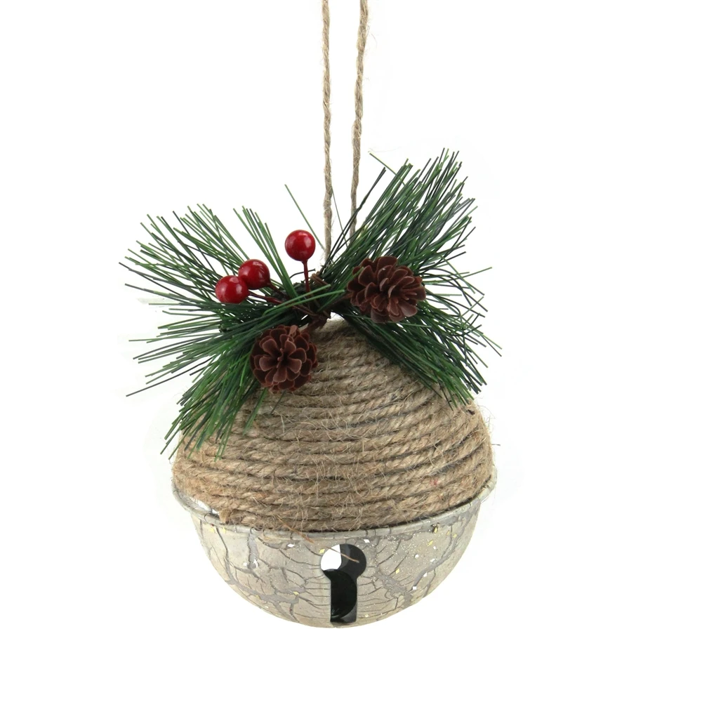 Northlight 5-in Green Rustic Pine Cone And Holly Berry Jingle Bell Christmas Ornament 3 Northlight 5-in Green Rustic Pine Cone And Holly Berry Jingle Bell Christmas Ornament