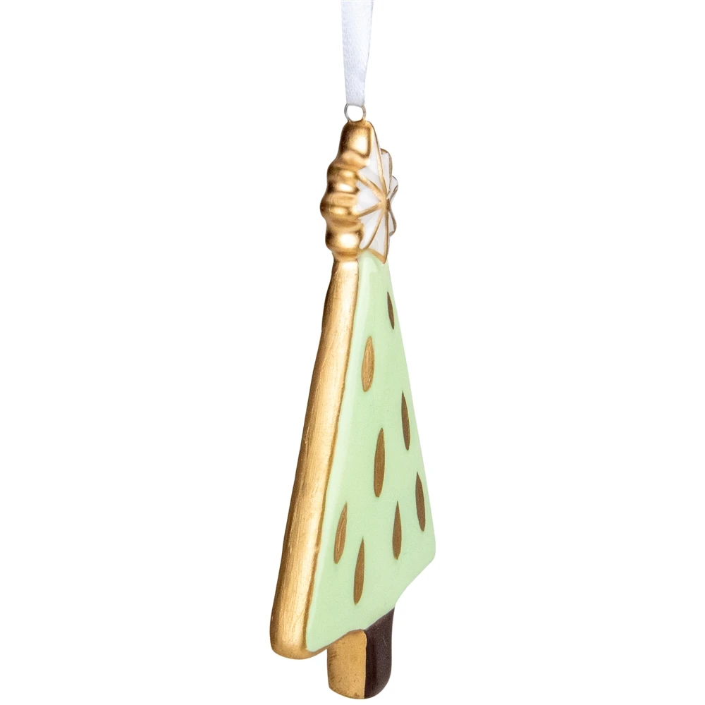 Northlight 4.5-in Green And Gold Christmas Tree Hanging Ornament 4 Northlight 4.5-in Green And Gold Christmas Tree Hanging Ornament - Image 2