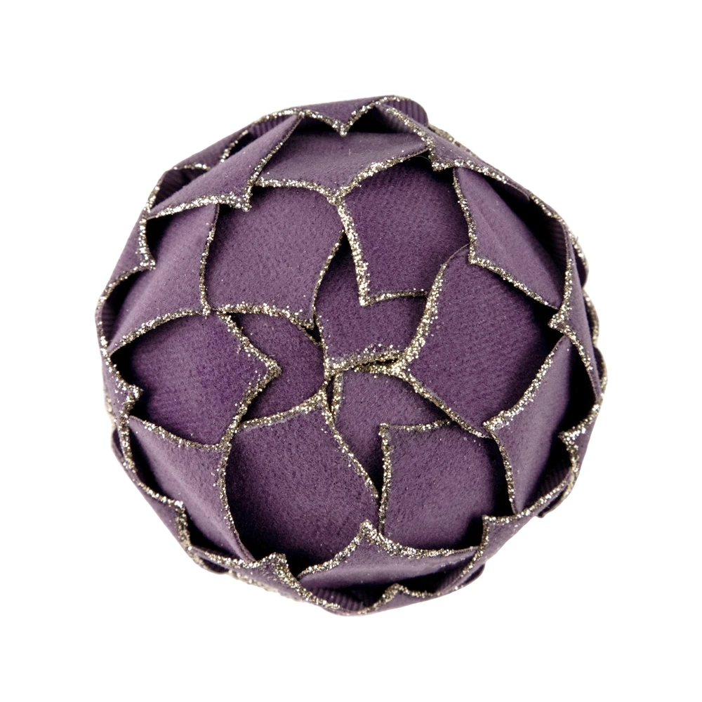 Northlight 7-in Purple Flower Glitter Petal Shatterproof Ball Christmas Ornament 6 Northlight 7-in Purple Flower Glitter Petal Shatterproof Ball Christmas Ornament - Image 4