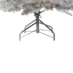 Northlight 4.5-ft Pre-Lit Silver Metallic Tinsel Artificial Christmas Tree -Northlight Sales Store 331054704 AlternateImage2