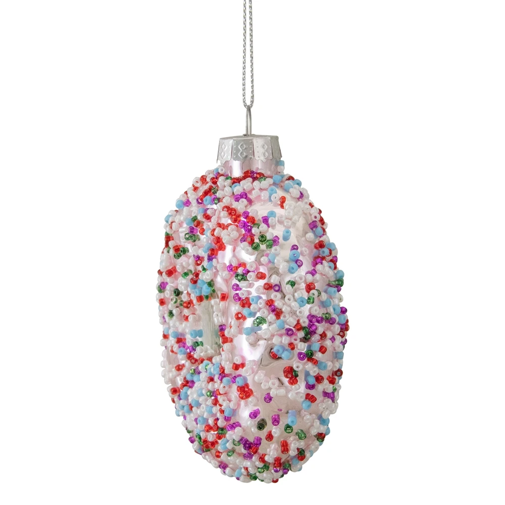 Northlight 3.5-in Pink Doughnut With Sprinkles Glass Christmas Ornament 5 Northlight 3.5-in Pink Doughnut With Sprinkles Glass Christmas Ornament - Image 3