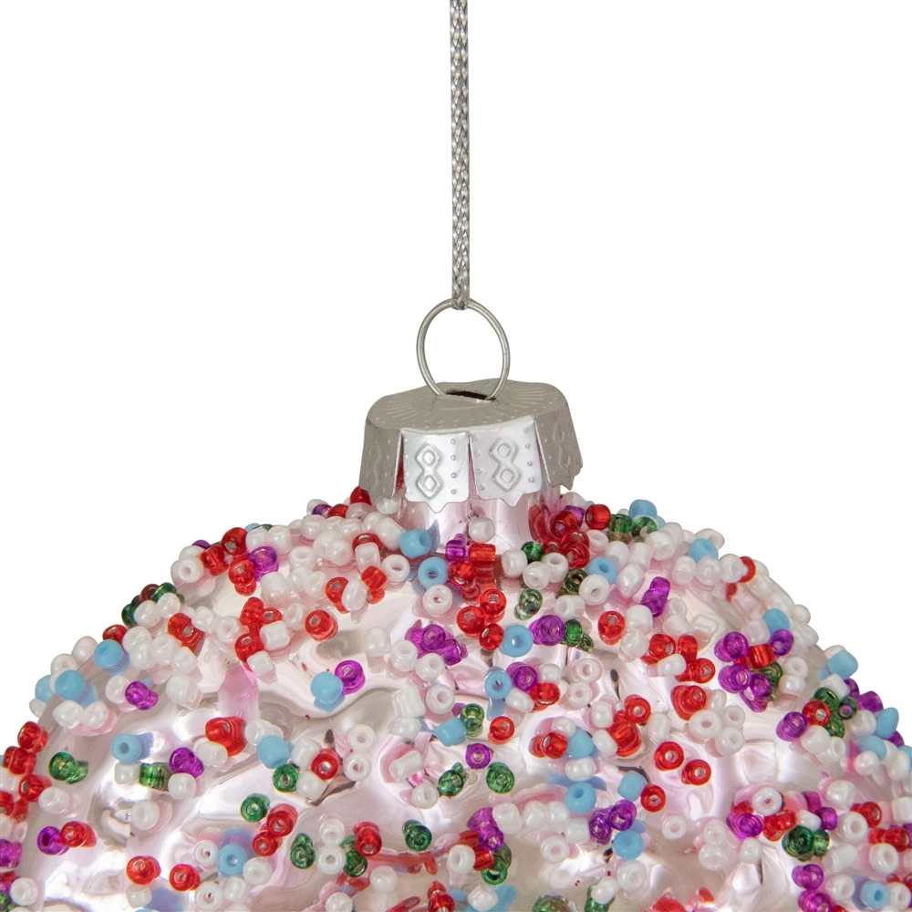 Northlight 3.5-in Pink Doughnut With Sprinkles Glass Christmas Ornament 7 Northlight 3.5-in Pink Doughnut With Sprinkles Glass Christmas Ornament - Image 5