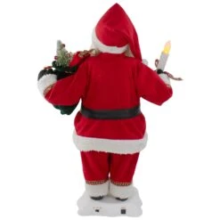 Northlight 24-in Animated Santa Claus With Lighted Candle Musical Christmas Figure -Northlight Sales Store 331054717 AlternateImage4