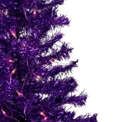 Northlight 6-ft Pre-Lit Purple Artificial Tinsel Christmas Tree Clear Lights -Northlight Sales Store 331054728 AlternateImage3