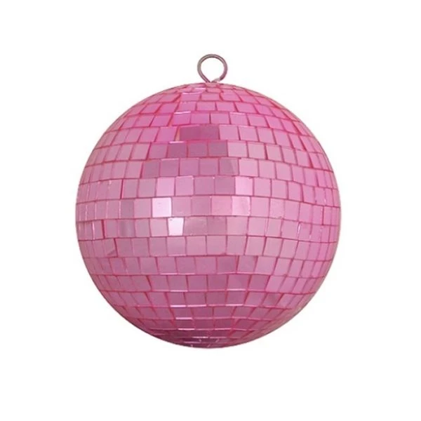 Northlight Bubblegum Pink Mirrored Glass Disco Ball Christmas Ornament 8-in 3 Northlight Bubblegum Pink Mirrored Glass Disco Ball Christmas Ornament 8-in