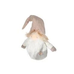 IH Casa Decor Beige/White Gnome Christmas Decoration