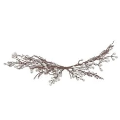 IH Casa Decor White Frosted Berry Twig Christmas Decor - Set Of 4