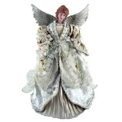 Santa's Workshop 16-in Silver Gilded Angel Christmas Tree Topper