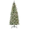 HomCom 6-ft Pre-Lit Leg Base Pine Full Flocked Green Artificial Christmas Tree With 300 Constant Warm White LED Lights 2 HomCom 6-ft Pre-Lit Leg Base Pine Full Flocked Green Artificial Christmas Tree With 300 Constant Warm White LED Lights -Northlight Sales Store 331058272 MainImage 001