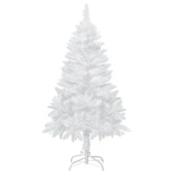 HomCom 4-ft Leg Base Pine Full White Artificial Christmas Tree
