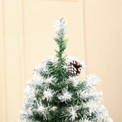 HomCom 6-ft Leg Base Pine Full Flocked Green Artificial Christmas Tree -Northlight Sales Store 331058290 AlternateImage2