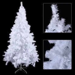 Costway 6-ft Artificial PVC Christmas Tree With Metal Stand Indoor/Outdoor Décor White 9 Costway 6-ft Artificial PVC Christmas Tree With Metal Stand Indoor/Outdoor Décor White -Northlight Sales Store 331060006 AlternateImage2