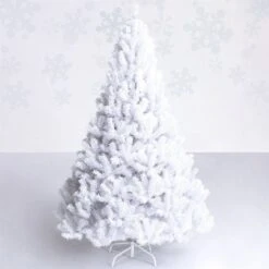 Costway 6-ft Artificial PVC Christmas Tree With Metal Stand Indoor/Outdoor Décor White