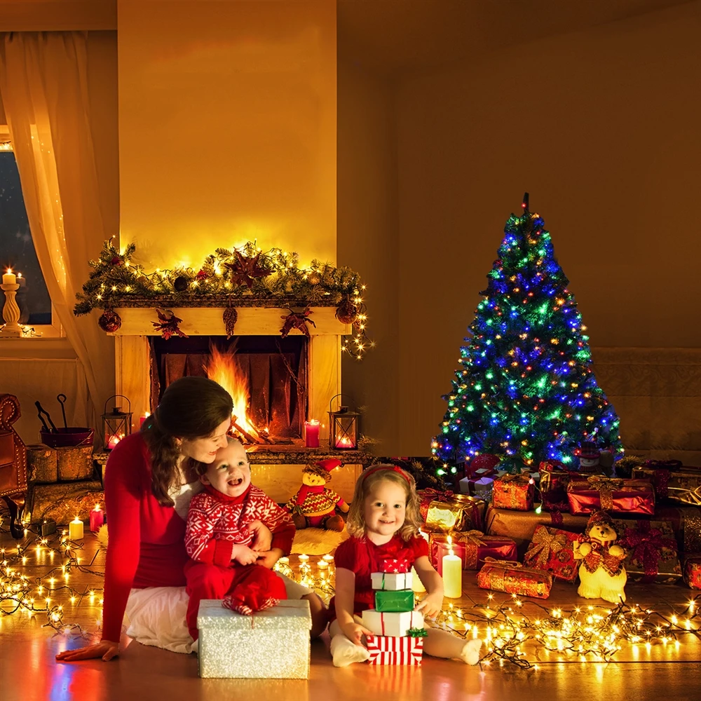 Costway 4-ft Pre-Lit Artificial Christmas Tree Premium Hinged With 100 LED Lights And Stand 6 Costway 4-ft Pre-Lit Artificial Christmas Tree Premium Hinged With 100 LED Lights And Stand - Image 4