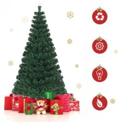 Costway 7-ft Pre-Lit Fibre Optic Artificial Christmas Tree With 280 LED Lights And Top Star -Northlight Sales Store 331060035 AlternateImage2