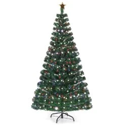Costway 7-ft Pre-Lit Fibre Optic Artificial Christmas Tree With 280 LED Lights And Top Star -Northlight Sales Store 331060035 AlternateImage4