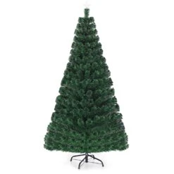 Costway 7-ft Pre-Lit Fibre Optic Artificial Christmas Tree With 280 LED Lights And Top Star