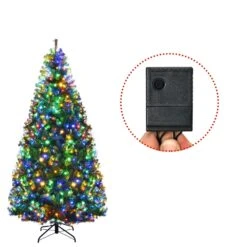 Costway 7-ft Pre-Lit Artificial Christmas Tree Premium Hinged With 500 LED Lights And Stand -Northlight Sales Store 331060042 AlternateImage3