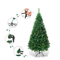 Costway 6-ft Artificial PVC Christmas Tree With Stand Holiday Season Indoor/Outdoor Green -Northlight Sales Store 331060052 AlternateImage3