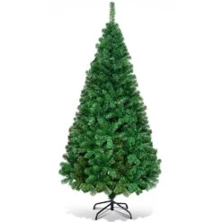 Costway 6-ft Artificial PVC Christmas Tree With Stand Holiday Season Indoor/Outdoor Green