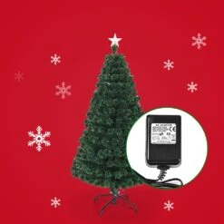 Costway 5-ft Pre-Lit Artificial Christmas Tree Fibre Optic With Multicolour LED Lights And Stand -Northlight Sales Store 331060081 AlternateImage2